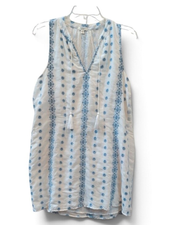 dylan Dresses & Skirts - Dylan, White And Light Blue Embroidered Sleeveless Dress. XS